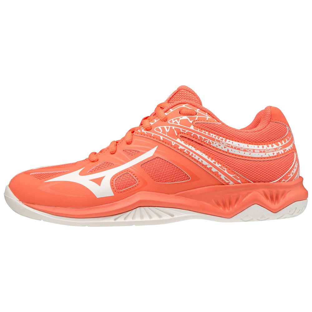 Sapatilhas Voleibol Mizuno Lightning Star Z5 - Mulher - Coral/Branco/Coral - LRPMO2635